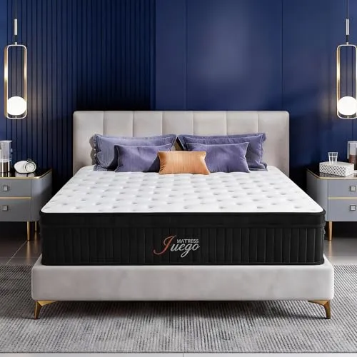 Juego 12 inch Full Size Mattress,Cooling Hybrid Mattress for All Sleepers
